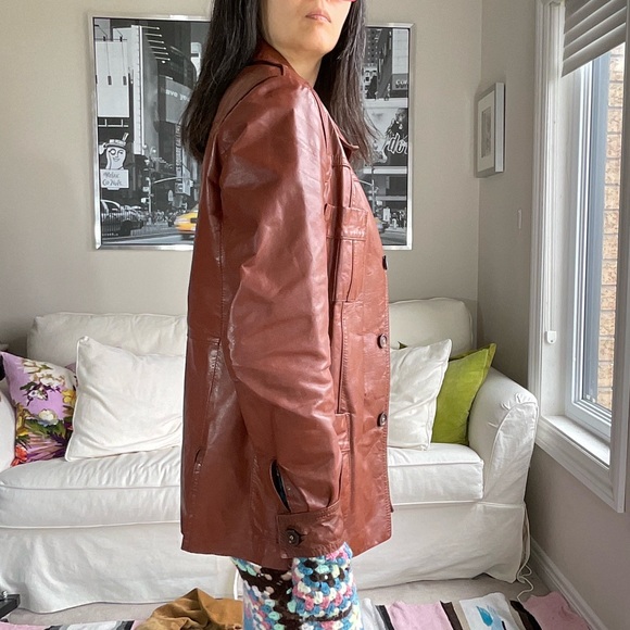Vintage caramel leather jacket - Picture 14 of 17